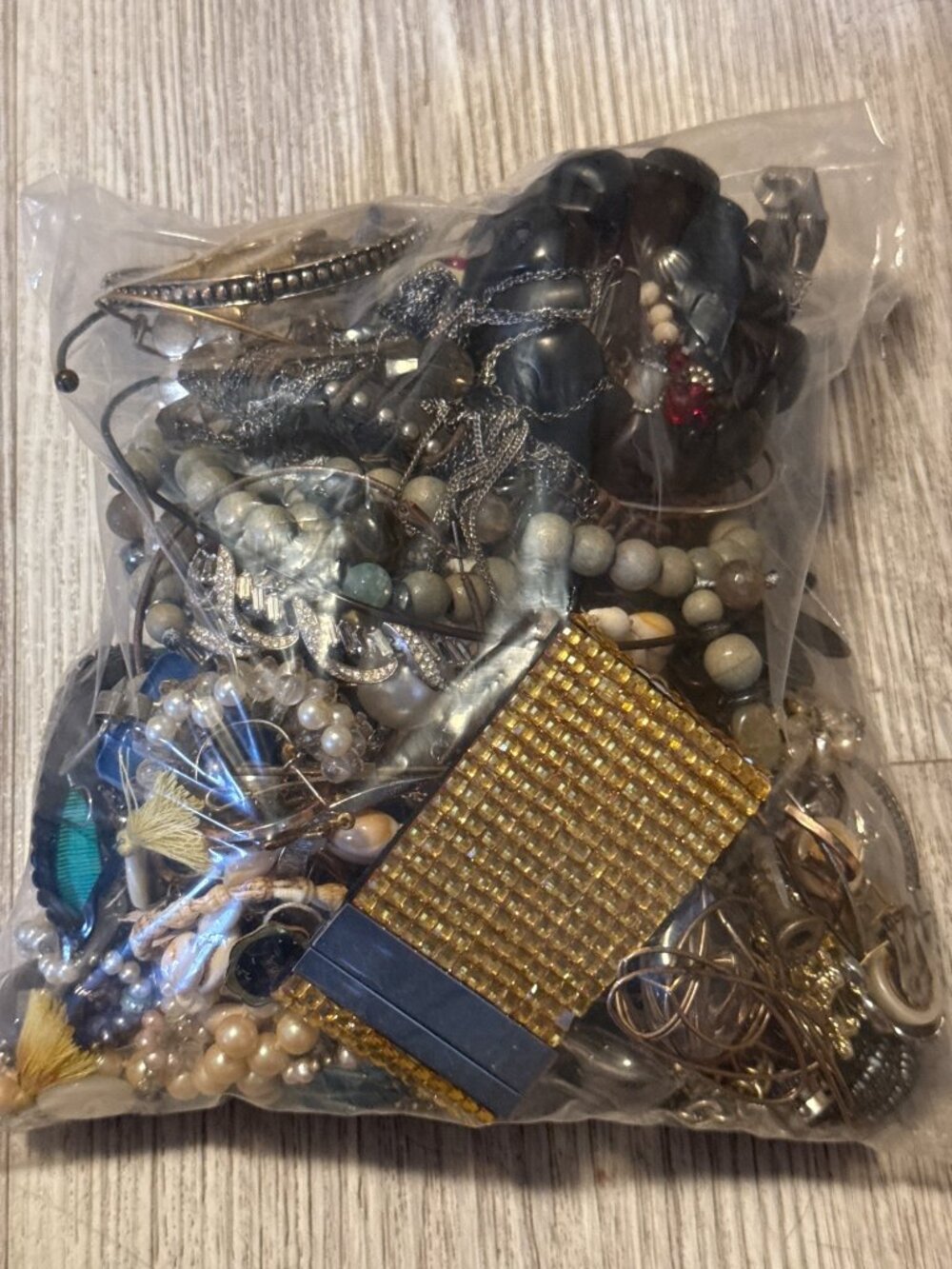 Costume Jewelry Mystery Lot Grab Bag Not Wearable Craft Art Beads Supplies
